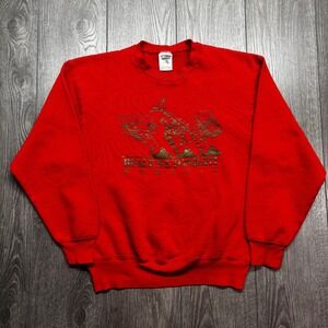 Vintage Beale Street Memphis Sweatshirt Red Medium Blues Bar Music